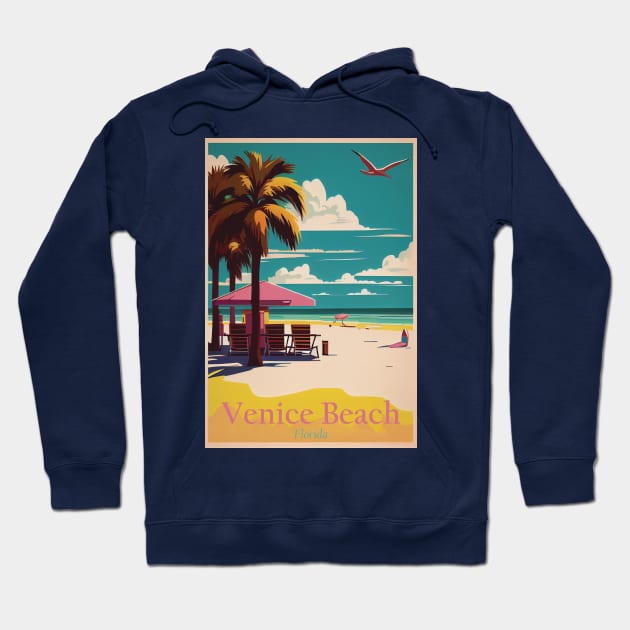 Venice beach, Florida Hoodie by GreenMary Design